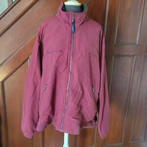 L.L. Bean Mens Maroon Full-Zip Jacket With Sony Embroidery